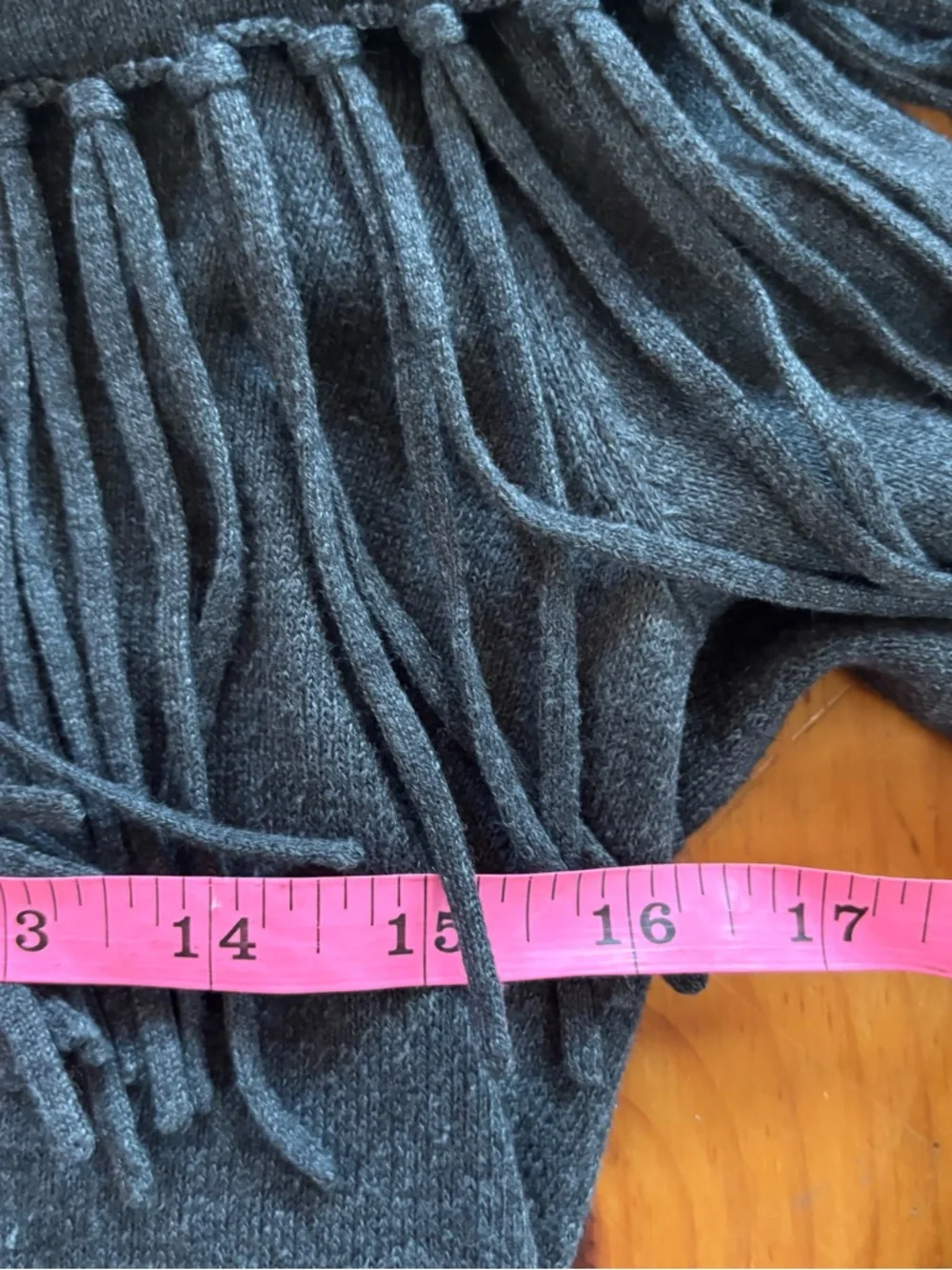 Michael Kors Fringe Cowl Neck Sweater Gray XS